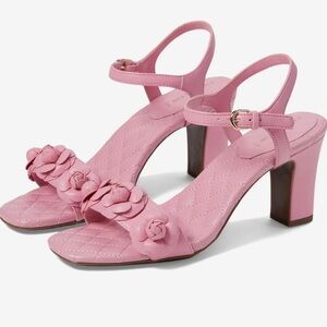 Pink Rose Heeled Sandals Anne Klein